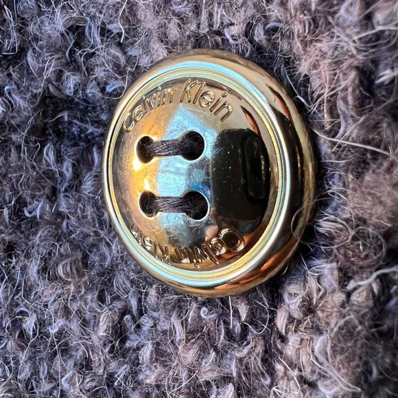 Calvin Klein Wool Blend Double Breasted Pea Coat Size 2 Brown/Gray - Picture 5 of 7